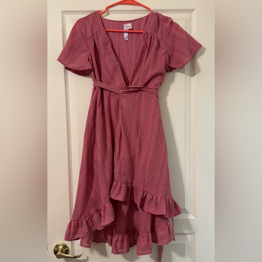 Alya Dusty Pink Wrap Dress